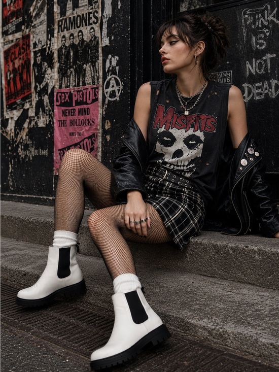Soda Shoes - Soda Women's Faux Leather Round Toe Chelsea High Top Platform Ankle Boot White
